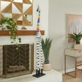 thumbnail image 2 of 12" x 71" Multi Colored Wood Handmade Giraffe Sculpture, by DecMode, 2 of 10