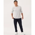 thumbnail image 6 of Real Essentials 3 Pack: Men's Tricot Active Athletic Casual Jogger Fleece Lined Sweatpants Pockets (Available in Big & Tall), 6 of 7