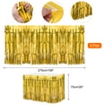 thumbnail image 2 of Uxcell 3Pcs 29x108" Gold Metallic Foil Fringe Tinsel Table Skirts, 2 of 7