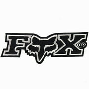 FOX RACING BLACK 3.5" x 2.3" Embroidered Iron/Sew-on Patch