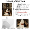 thumbnail image 2 of Halloween Ghost Bathroom Wall Art Funny Gothic Canvas Wall Decor Horror Ghost and Black Cat in Bathroom Posters Prints Cute Specter and Cat Reading Together Painting Pictures(Framed canvas), 2 of 6