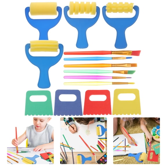 AURARMLET Children's Paint Brushes Set for Kids, Drawing and Painting Tools for Young Artists, Craft Activities and Art Projects