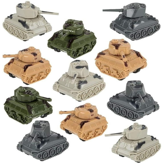 ArtCreativity Mini Pull‑Back Tank Vehicles – 24 Pack Toy Tanks Action Military Vehicles with Character Group for Boys & Girls Ages 3  Party Favors