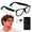 Black-Photochromic Lens, variant on AI Smart Glasses with 25 Languages Translation, TR90 Frame Bluetooth Glasses with Voice Assistant, ENC Noise Cancelling Open Ear Audio for Work Travel