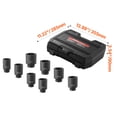 thumbnail image 7 of VEVOR Axle Nut Impact Socket Set, 1/2" Drive Deep 6-Point 8-Piece SAE Spindle Nut Socket Set, CR-MO Heat Treated Large Socket Set with Storage Case, for Auto Repair, Removing or Installing Axle Nuts, 7 of 7