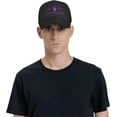 thumbnail image 7 of Hodgkin S Lymphoma Awareness Heart-Beat Plain Baseball Caps Adjustable Washed Twill Low Profile Dad Hats for Men Women Black, 7 of 7