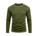thumbnail image 4 of VgaVtl Long Sleeve Tshirts for Men Fall Winter Basic Going Out Crew Neck Mens Clothes Slim Solid Casual Pullover, 4 of 8