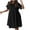 Black, variant on hotojiny Casual Dresses for Women Fall Short Sleeve Crew Neck Solid Mini Dress Fashion Flowy Sun Dress