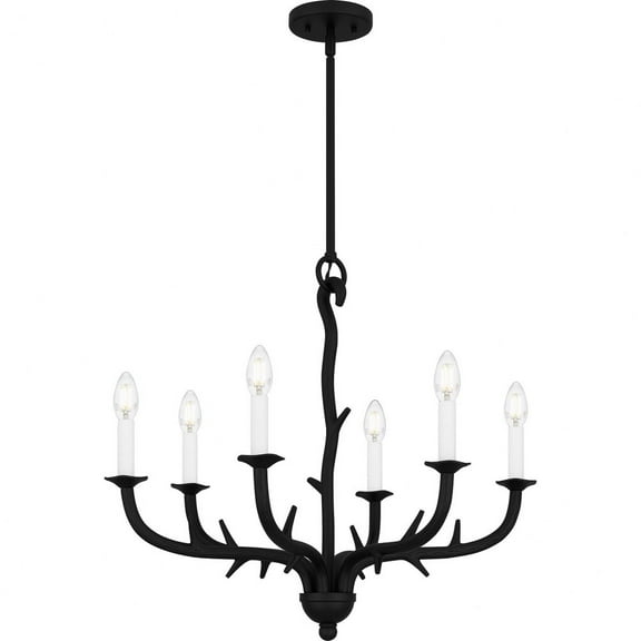 OAK5025EK Quoizel Lighting Oakley - 6 Light Chandelier In Traditional Style-22.25 Inches Tall and 25 Inches Wide