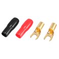 thumbnail image 1 of 1 Par Coche 8 Calibre Tira Espada Terminal Adaptador para Altavoz Cable, 1 of 1