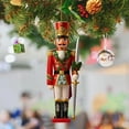 thumbnail image 3 of Shoreew Christmas Nutcracker Ornaments Small Wooden Soldier Nutcracker Hanging Decoration for Christmas Tree Holiday Party Decor, 3 of 6