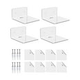 thumbnail image 4 of 4 estantes de pared acrílicos para cocina, almacenamiento y montaje en pared. Transparente, 4 of 9