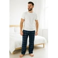 thumbnail image 6 of Active Club Men’s Flannel Pajama Pants – Soft Sleep & Lounge Pants with Pockets & Adjustable Drawstring – Plaid Lounge Bottoms (Blue Grey Plaid, 3X), 6 of 6
