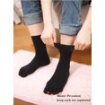 thumbnail image 2 of Womens Comfortable Casual Ankle Socks, 8 Pack Cotton Crew Socks for Women Black/Pink/Purple/Beige(Sock Size 5.5-10.5), 2 of 6