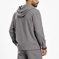 thumbnail image 4 of Gamivast Pullover Hoodie for Men Quarter Zip Hooded Sweatshirt Soft Lightweight Long Sleeve Tops with Drawstring Casual Athletic Shirts for Workout Daily Wear Lounge Gray XL, 4 of 7