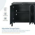 thumbnail image 3 of Aukfa Accent Storage Cabinet TV Stand with Carved Door for Living Room,Entryway,Black, 3 of 7