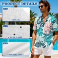 thumbnail image 6 of KUIFORTI Tropical Leaf Couple Matching Outfits Fashionable Mens Casual Shirts Hawaii Dress Breathable Short Sleeve Button Down with Soft Fabric for Summer Vacation Trip, 6 of 7