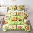 thumbnail image 1 of Erosebridal Cartoon Capibara Bedding Sets Queen Size, Patchwork Comforter Sets with Sheets, Rustic Animal Decor, 7-Piece, 1 of 1