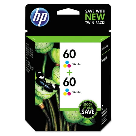 HP 60, (CZ072FN) 2-pack Tri-color Original Ink Cartridges