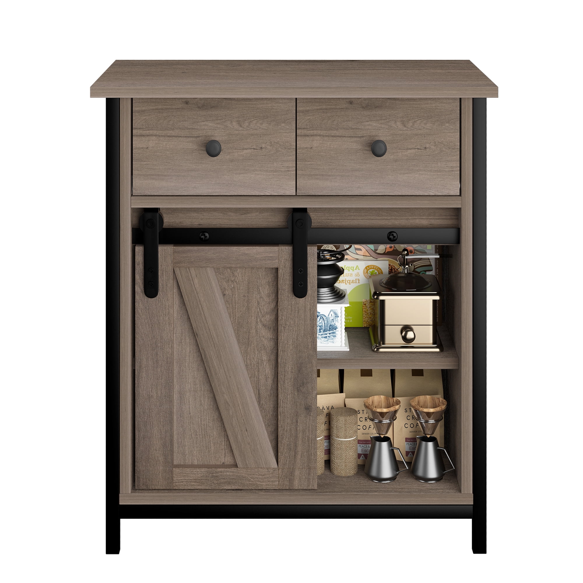 WhizMax Coffee Bar Modern Farmhouse Kitchen Buffet Sideboard