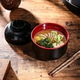 thumbnail image 2 of 2Pcs Miso Soup Bowl with Lid Japanese Rice Bowl Traditional Miso Soup Bowl Cutlery Tableware, 2 of 8