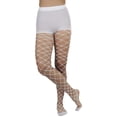thumbnail image 5 of ToBeInStyle Women's Spandex Knee High Socks With Multi Strand Diamond Net - White - One Size, 5 of 6