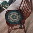 thumbnail image 3 of VHC Brands Pine Grove, Rustic Chair Pad Seat Cushion, Round, Braided Jute, Green, 15 inch, 3 of 4