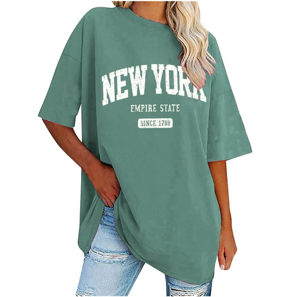 Camiseta Corta con Cuello Redondo Y Gota Del Hombro para las Mujeres