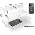 thumbnail image 3 of Acrylic Riser,Clear Display Risers Stand Perfume Organizer Cologne Acrylic Shelves 3 Tiered Cupcake Shelf for Amiibo Funko POP Figures Food Desserts Holder Collection Cosmetic Vendor Product, 3 of 8