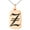 Rose, variant on Stainless Steel Letter Z Initial Old English Monogram Engraved Small Rectangle Dog Tag Charm Pendant Necklace
