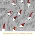 thumbnail image 3 of Christmas Throw Blanket Christmas Gnome Blanket Winter Holiday Snowflake Xmas Tree Throw Blankets Lightweight Soft Warm Cozy Bed Blanket for Couch Sofa 60x80 Inch, Grey, 3 of 7
