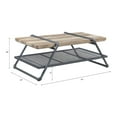 thumbnail image 2 of JERFIT Industrial Coffee Table with Shelf, Oak & Gray Finish, Composite Wood Top, Vintage Design for Living Room, 2 of 6