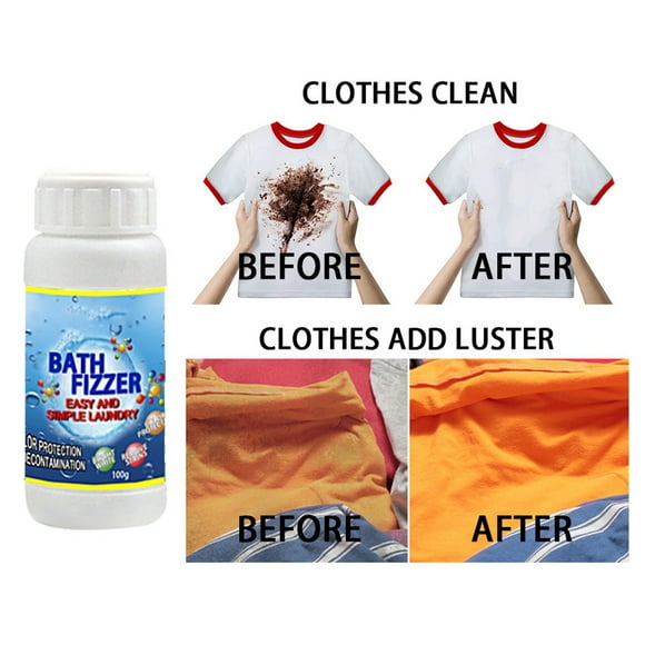 100g Bleaching Powder Bath Bomb for Vibrant Washes Colorful Laundry Brightener
