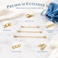 thumbnail image 5 of Necklace Extenders 14K Gold Plated Solid Brass Chain Extension Extenders for Necklace Bracelet Anklet（1 2 3 inch）, 5 of 11