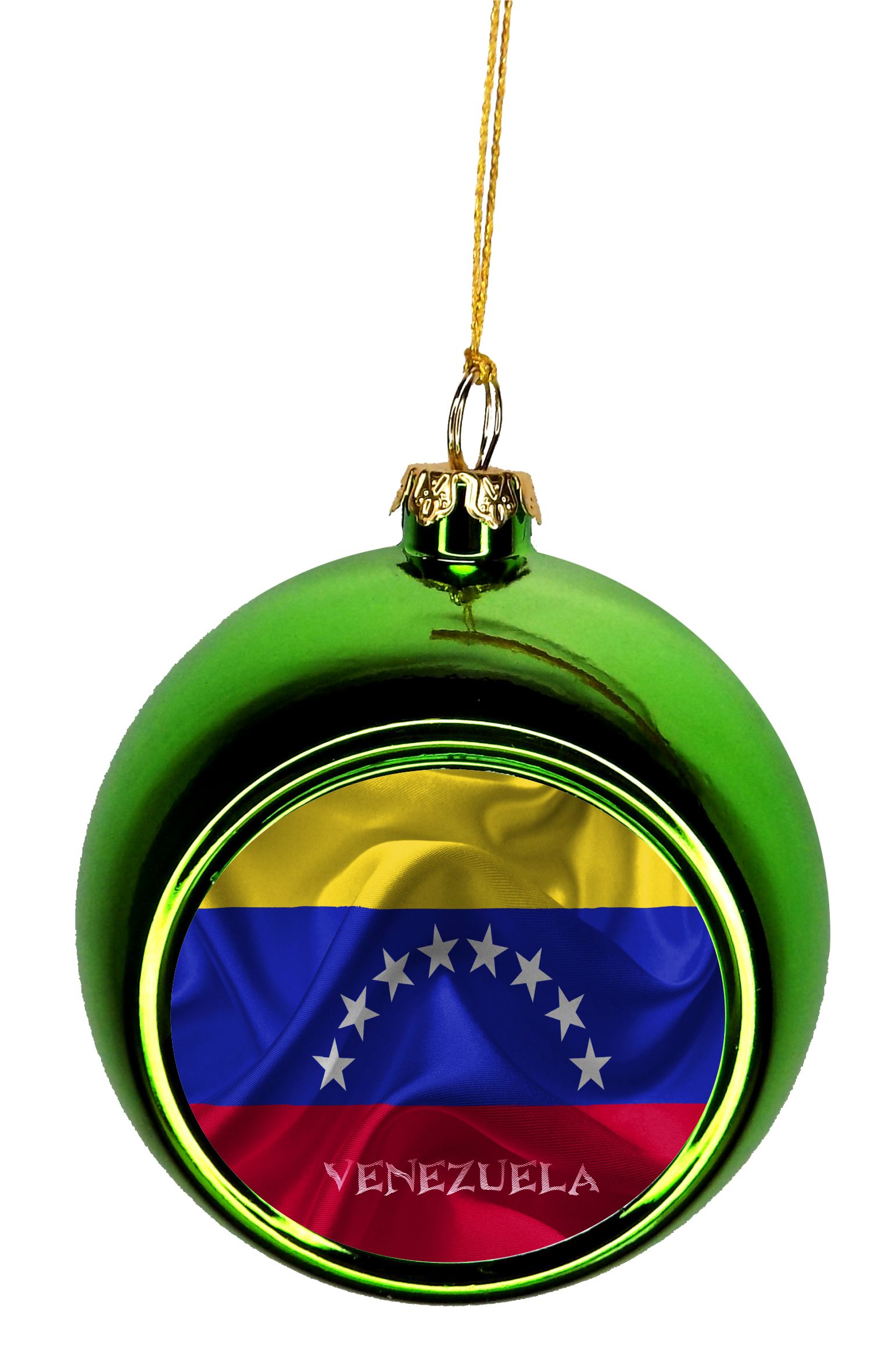 Flag Venezuela Waving Venezuelan 7 Stars Bauble Christmas Ornaments
