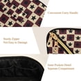 thumbnail image 5 of FORMRS Makeup Bag Travel Cosmetic Organizer for Women Fold Flat Zipper Pouch with Handle, Checkered Stars Pattern, 5 of 8