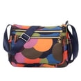 thumbnail image 1 of Qarigey Bolso de hombro de nailon de gran capacidad para fiestas, banquetes, viajes, estilo informal, bolsos cruzados, bolso de hombro Bolsas de mensajero y de hombro Geométrico, 1 of 6