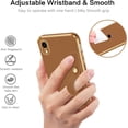 thumbnail image 3 of iPhone XR Case, Phone Case for iPhone XR, Slim Fit Soft TPU Rubber with Adjustable Wristband Kickstand Scratch Resistant Shockproof Protective Cover for Apple iPhone XR 6.1 Inch, Coffee Brown, 3 of 16