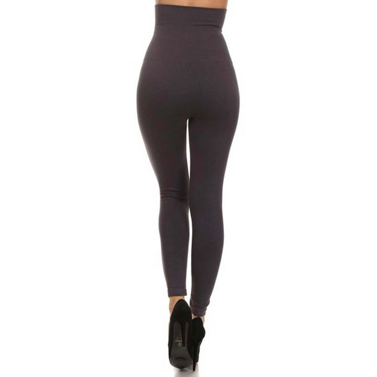 These Plus Size high waisted compression capri leggings have a compression control  top that flattens your tummy and contours your waistline for an hourglass  silhouette. - Skinny leg design - Does not