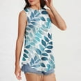 thumbnail image 5 of Hvot&aat Women's Printed Sleeveless Vest Summer Casual Crew Neck Flowy Pullover Loose Fit Vacation Clothing, 5 of 6