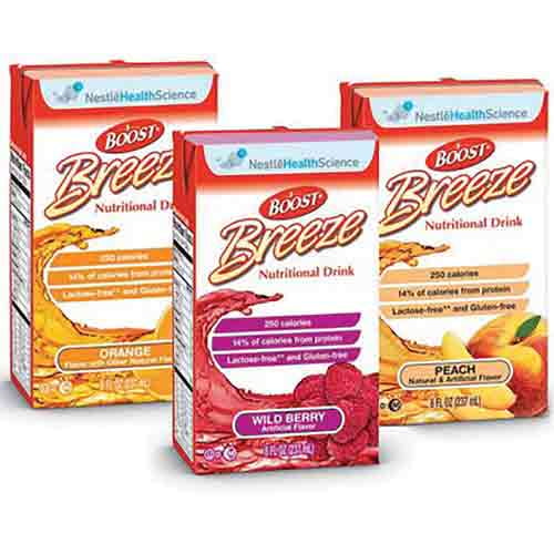 Boost Breeze Variety Pack Nutritional Drink Orange, Peach and Wild