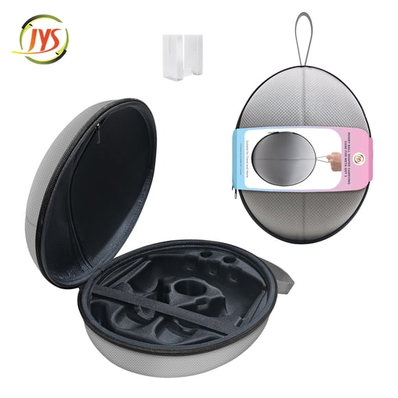 JYS Étui Rigide en Forme de Rugby pour Meta Quest 3 - Sac de Rangement Antichoc pour Casque VR et Manette, Pochette de Voyage Portable Anti-Rayures avec Compartiments d'Accessoires Personnalisés