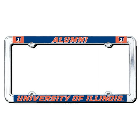 University of Illinois Alumni Glossy Print Metal License Plate Frame