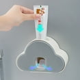 thumbnail image 3 of Aedtie Rack Household Wall Mounted Automatic Lazy Toothpaste Squeezing Device Cloud Toothpaste Rack Bathroom Washing Storage Rack, 3 of 9