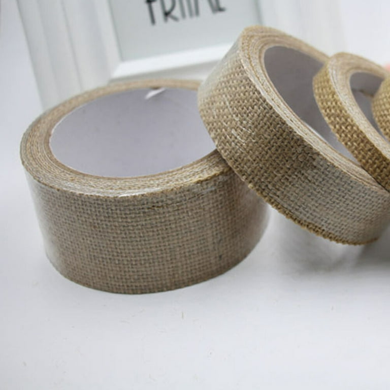 3pcs 2cm Linen Tapes Decorative Tape Sticky Craft Trim Adhesive Tape for  DIY Scrapbooking Crafts 