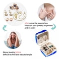 thumbnail image 4 of Flag of Israel Travel Portable Square Earring Organizer with Necklace Holder - Jewelry Box, Display Case - Store Rings, Earrings, Necklaces, Bracelets - Suitable for Girls and Women, 4 of 6
