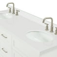 thumbnail image 2 of Ariel Hamlet 67 Inch Double Oval Sink Vanity With White Quartz Countertop W/ 1.5 Edge In White, 2 of 11