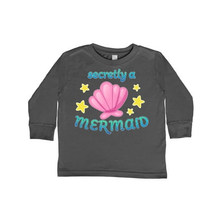 

Inktastic Secretly a Mermaid Gift Toddler Boy or Toddler Girl Long Sleeve T-Shirt