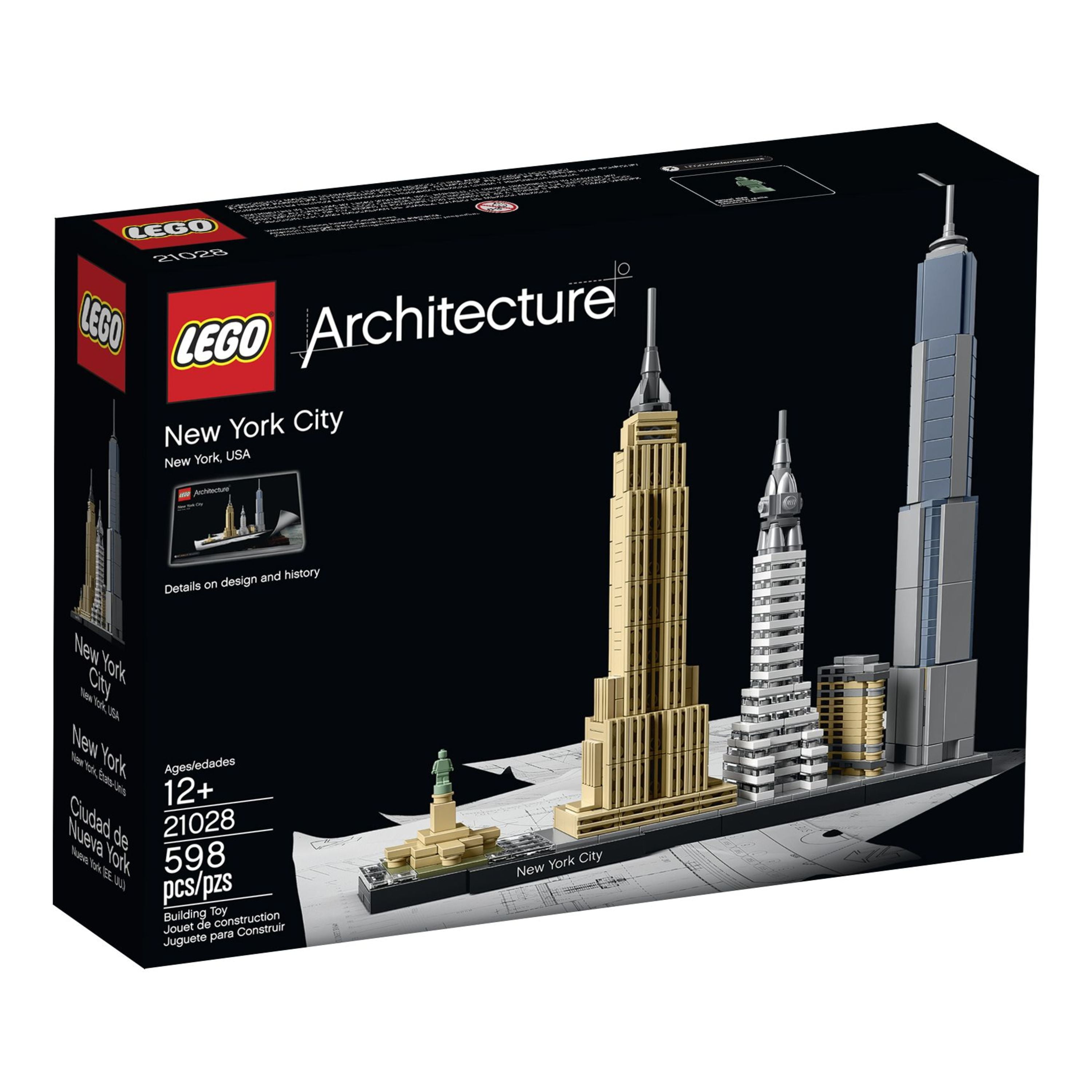 ledsage Paradis ihærdige LEGO Architecture New York City Skyline 21028, Collectible Model Kit for  Adults to Build, Creative Activity, Home Décor Gift Idea - Walmart.com