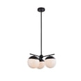 thumbnail image 3 of Eclipse 3 Lights Black Pendant With Frosted White Glass, 3 of 3